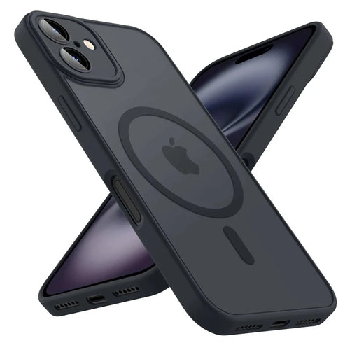 Luxo fosco caso de telefone para iphone 17 16 15 14 13 12 11 pro max 16 15 plus 17 ar para magsafe fosco transparente capa magnética